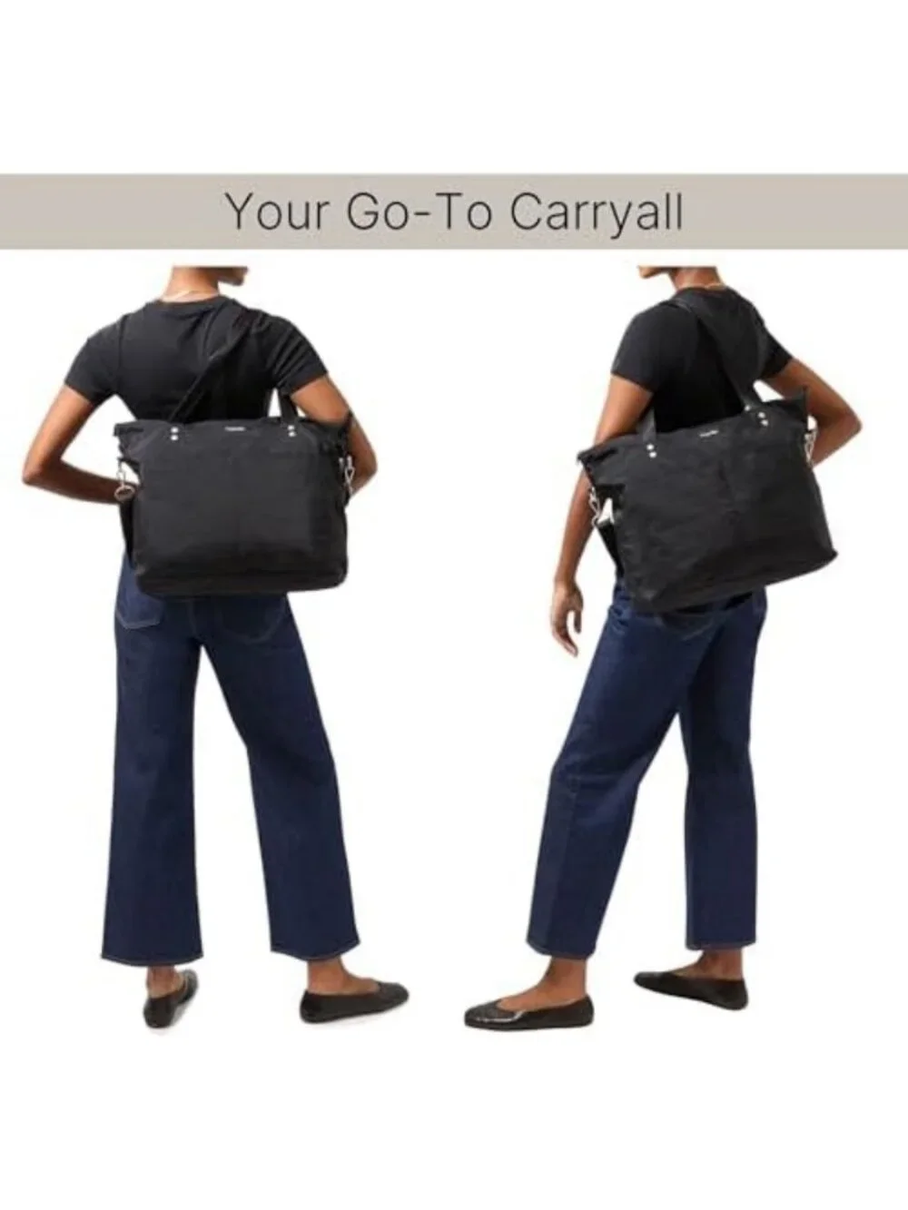 Stylish Laptop Tote Bag with Multiple Pockets, Perfect for Work & Travel